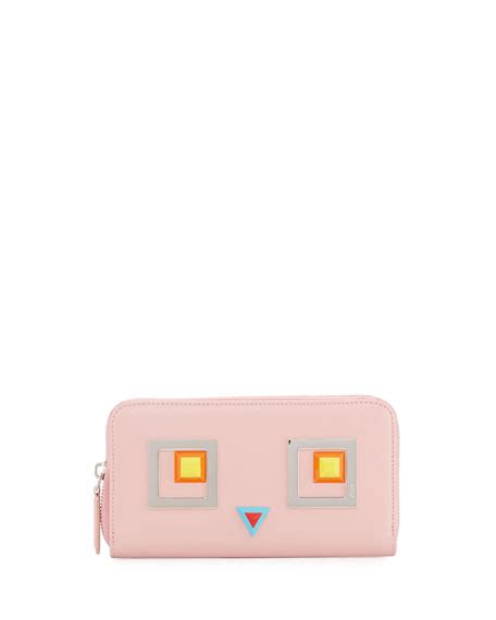 fendi monster eye zipper|Fendi Monster Eye Zip Wallet, Bubblegum .